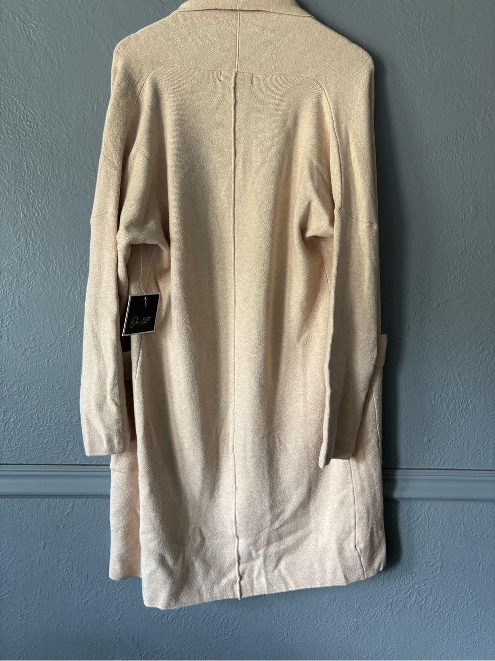 On 12th Tan Open Front Duster Cardigan Coatigan NWT Medium - Picture 5 of 12